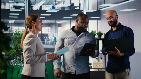 vertical video empowered diverse leaders discussing financial strategy and planning
