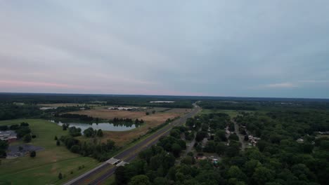 An-aerial-shot-of-a-beautiful-nature-at-sunset