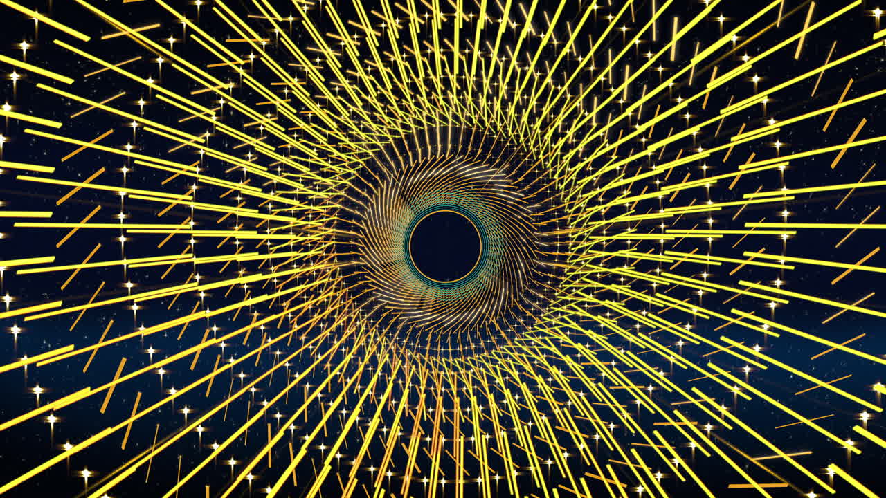 Sfondo astratto a tunnel in loop, sfondo video per discoteca, proiezione visiva, videoclip musicale, programma TV, schermi LED per palco, festa o sfilata di moda