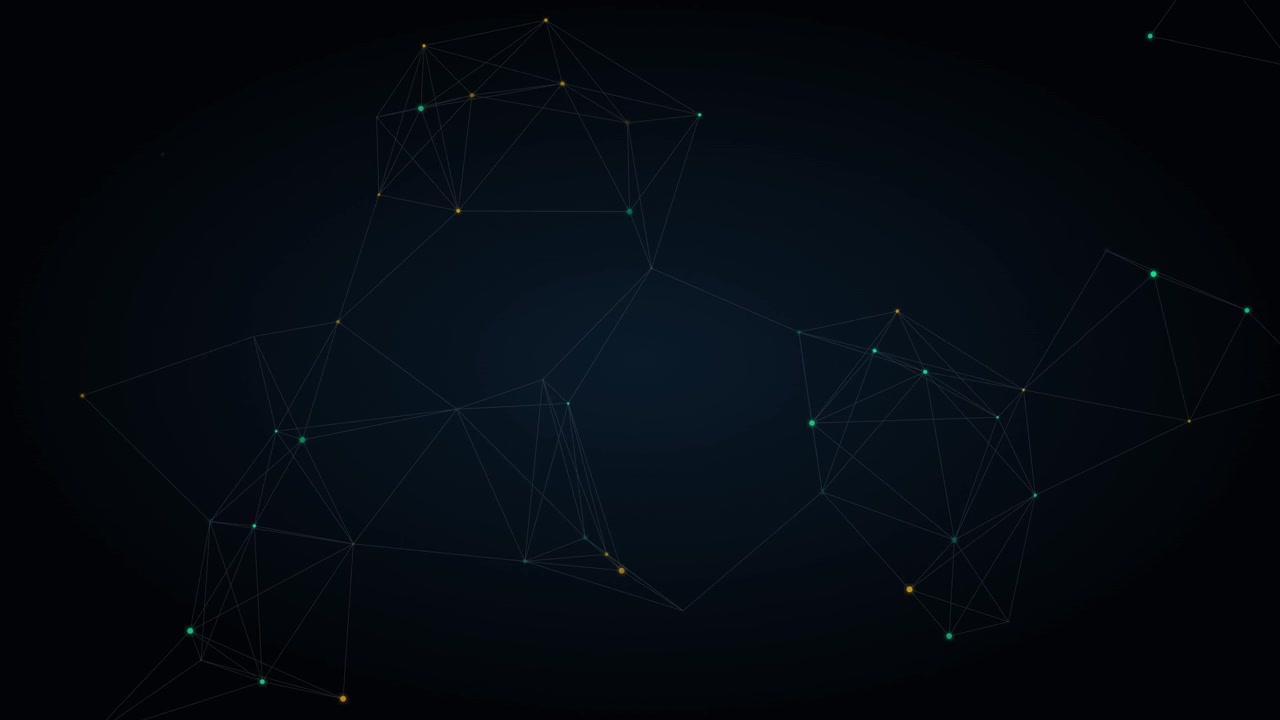 Abstract Digital Network Connection with Glowing Nodes and Lines