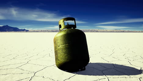 innovation in arid regions with a solitary gas cylinder on dry salt flats