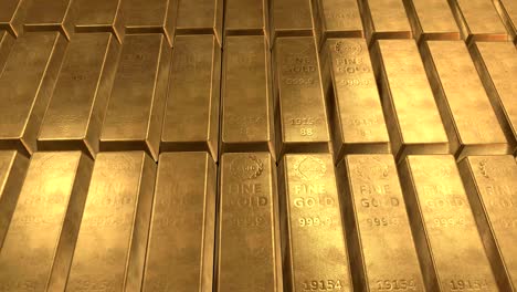 gold bars ingots 3d video animation