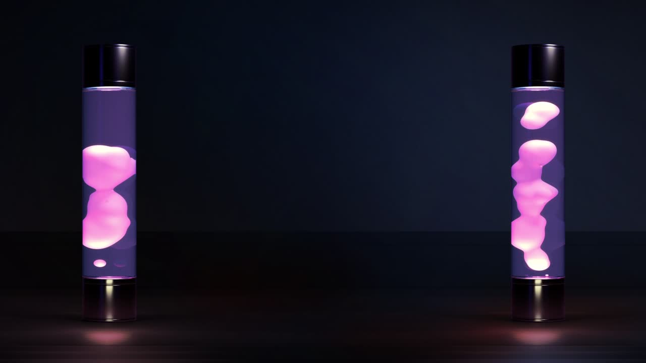 2 farbenfrohe lava-lampen mit freiem platz bg - loop-video