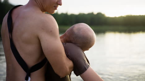 rettungsschwimmer am strand