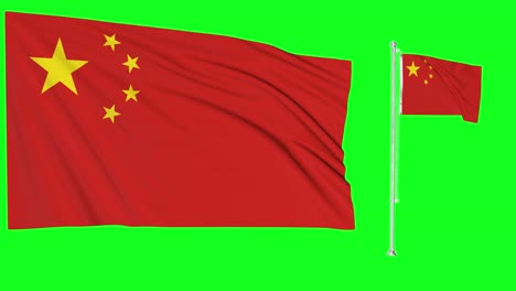 Pantalla-Verde-Que-Agita-La-Bandera-China-O-El-Asta-De-La-Bandera