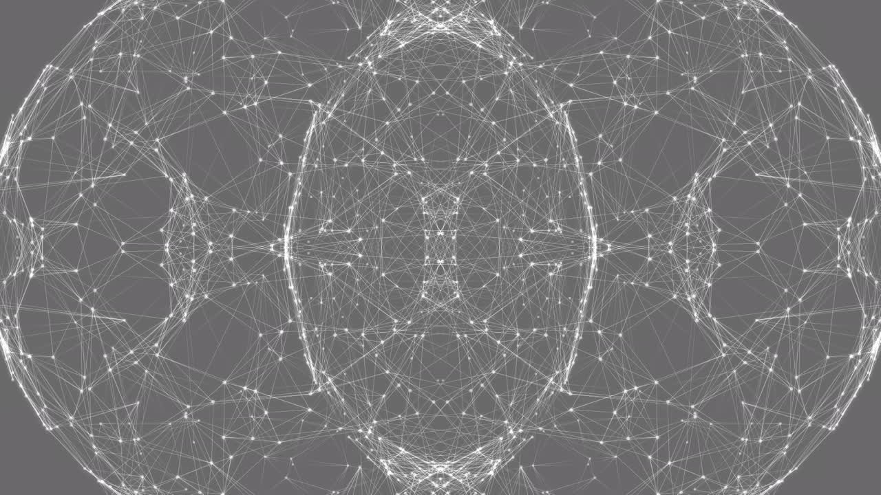 animación de la red de conexiones sobre un fondo oscuro