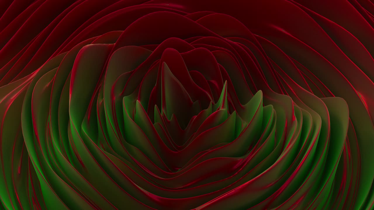 핑크색 노이즈 웨이브 필드를 가진 추상적인 배경, 추상적인 풍경, 산의 이동된 표면, 문서, 보고서 및 프레젠테이션을 위한 현대적인 배경 템플릿, 4k의 원활한 루프 3d 애니메이션