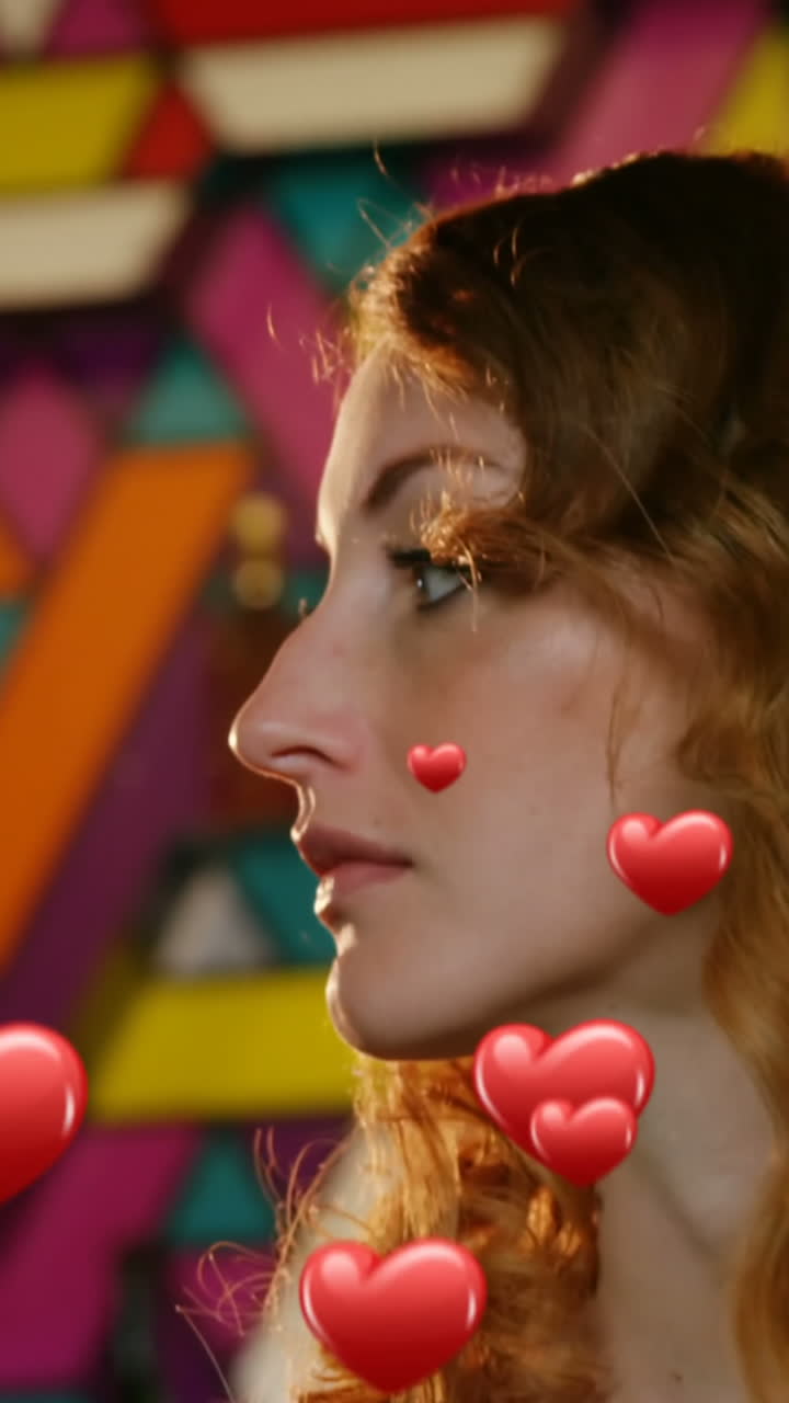 mujer con un vestido brillante enviando mensajes de texto 4k