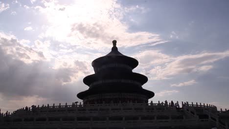 backlight chinese temple steady video