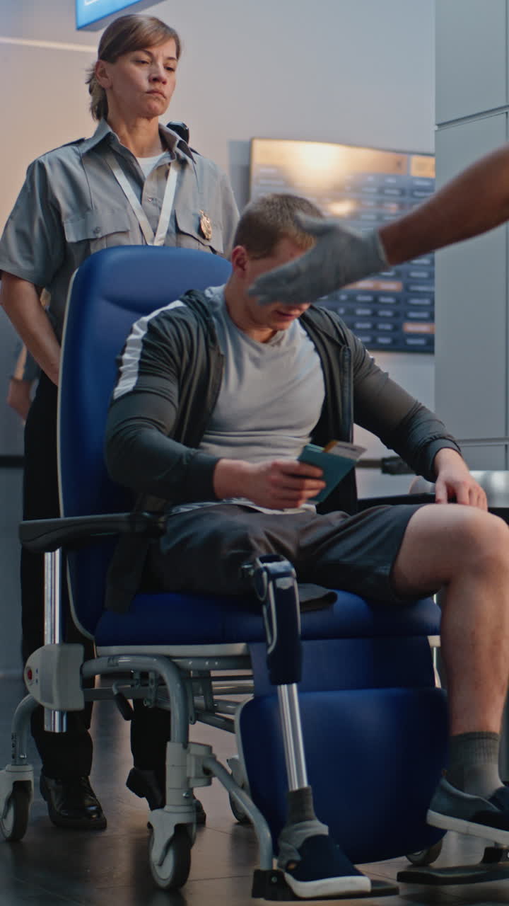 Airport Security Check for Disabled Traveler