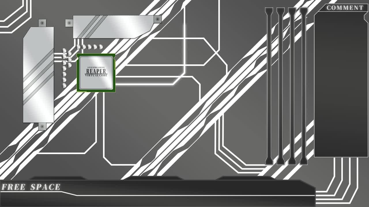 Mother board Looping streaming background. 1080p.mp4