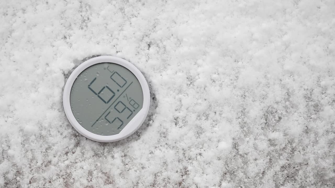 Digital Thermometer in Snow
