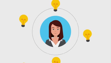 trabajo en equipo personas animación hd