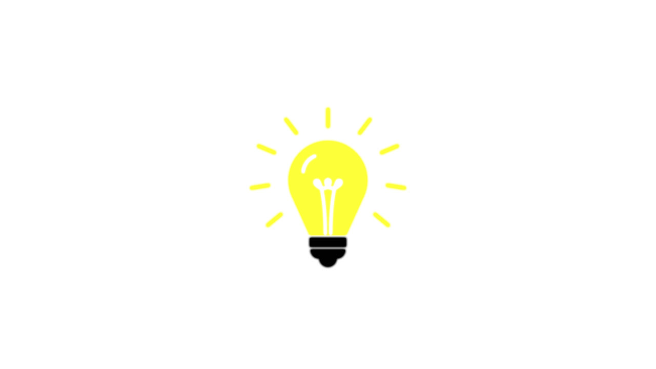 Lampadina animata: concetto di idea