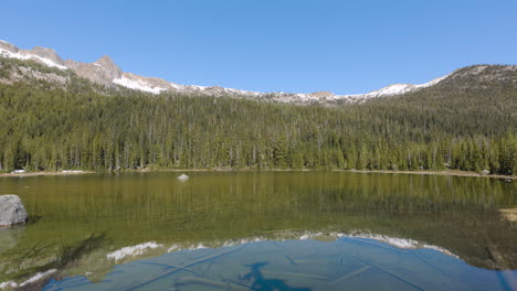 alpine lake in the mountains of washington