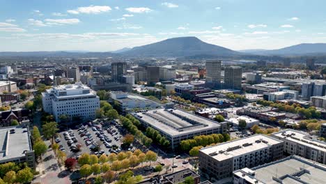 high aerial push in over chattanooga tennessee