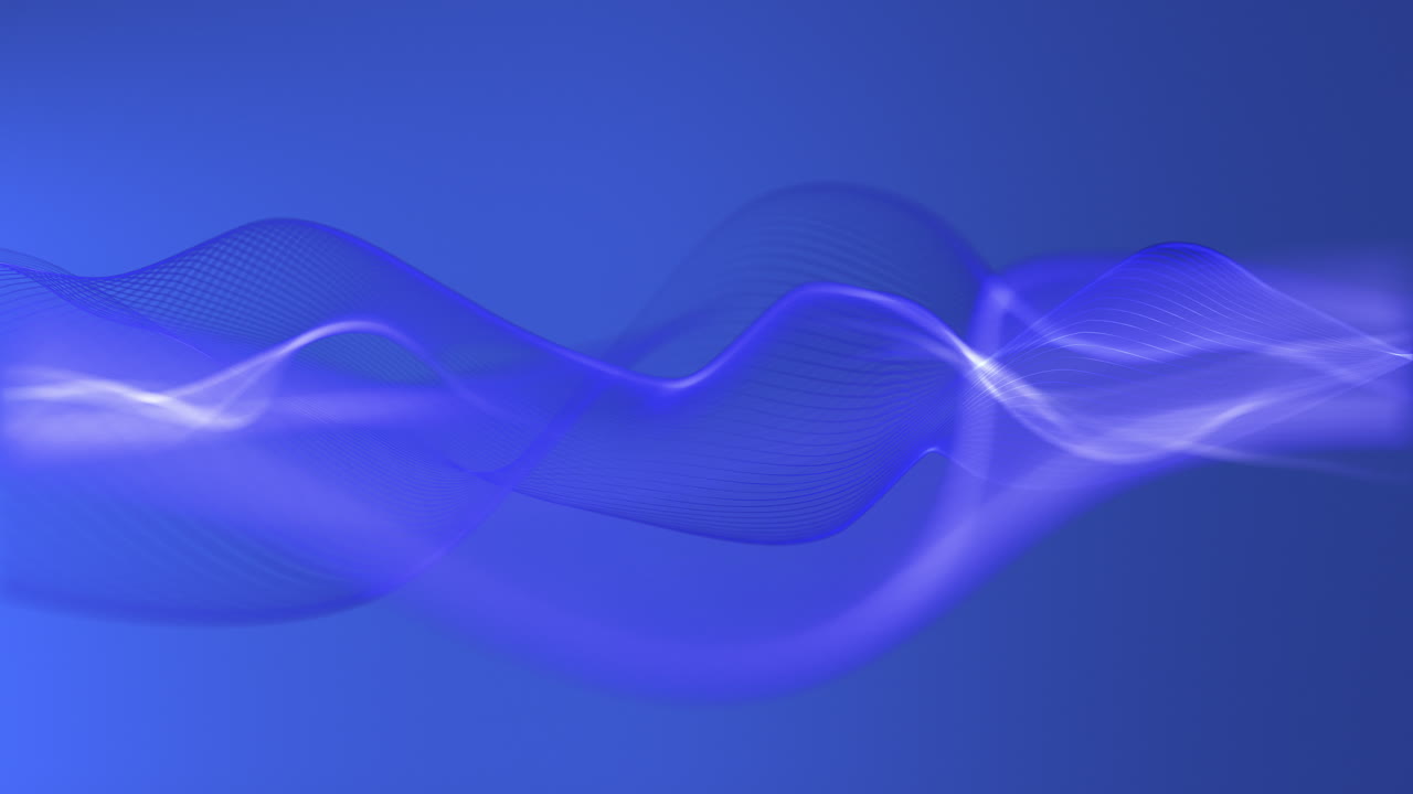 Smooth Flowing Cyan Lines – Seamless Motion Graphic