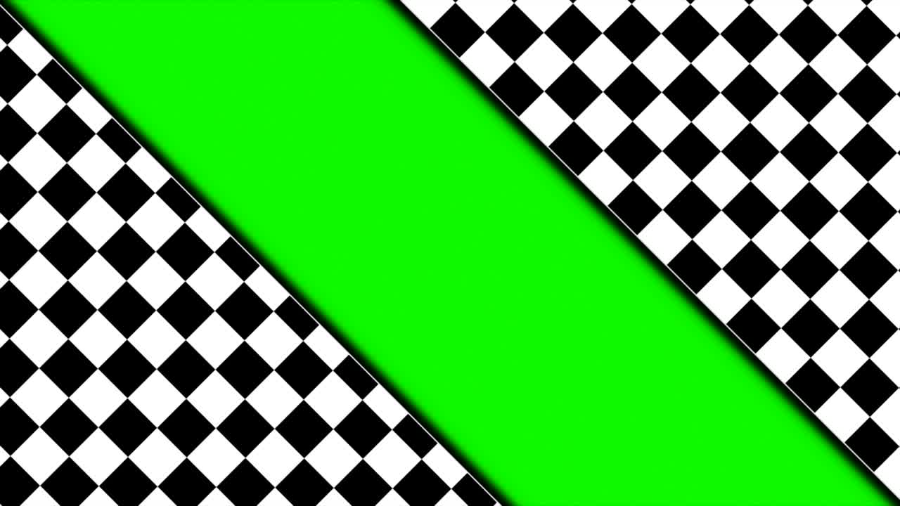 Animazione porta a scacchiera con schermo verde