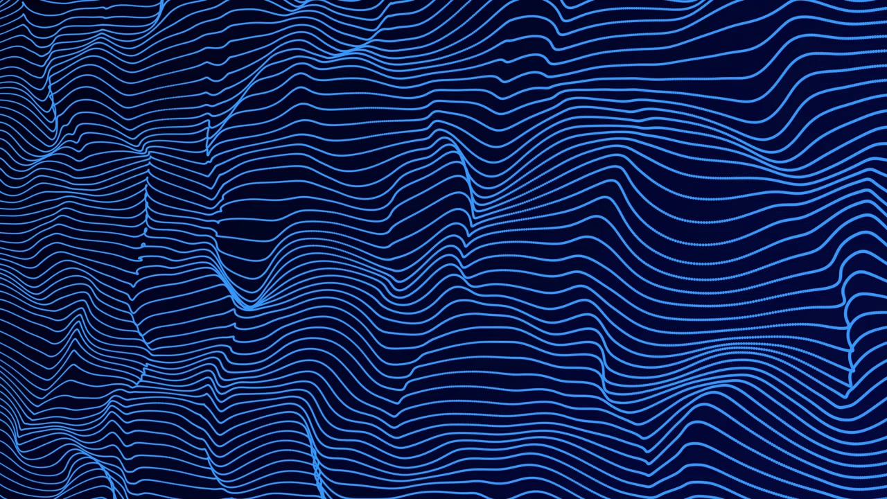 Abstract Blue Wavy Lines Motion Background