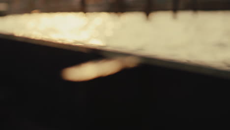 blurred cityscape at sunset