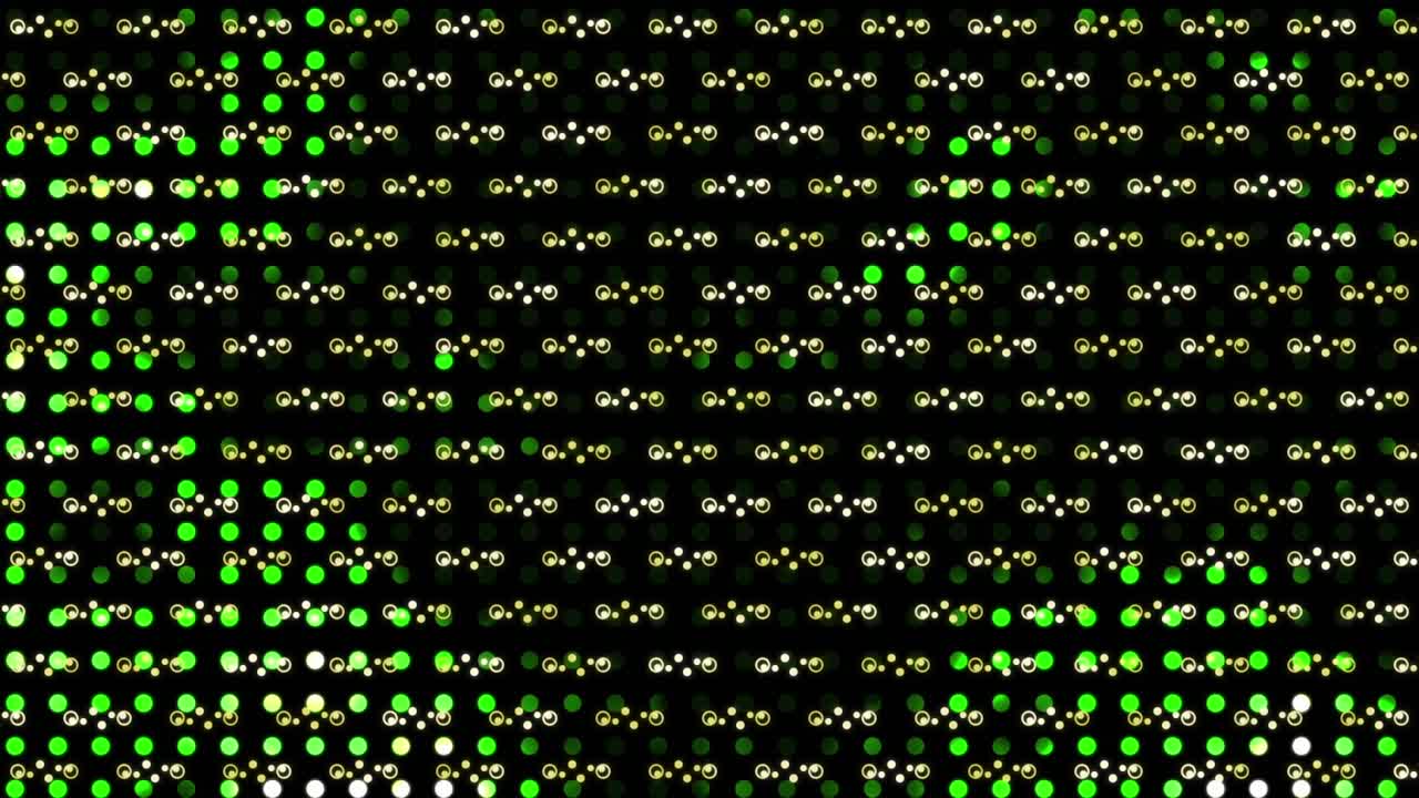 Animation of multiple white specks moving on black background