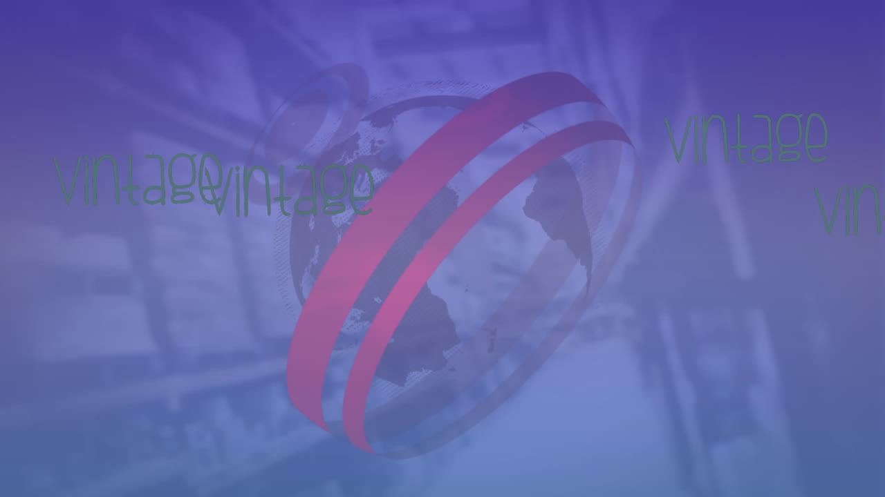 animación de la época y el globo sobre el almacén.