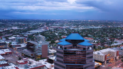 drone descend at one south church, highest building in tucson, arizona