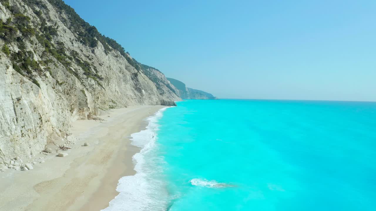 Girl Walking on Egremni Beach Lefkada