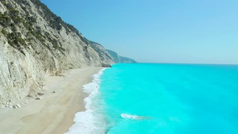 girl walking on egremni beach lefkada