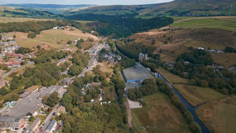 aerial footage of todmorden a small market town with a big industrial history-4