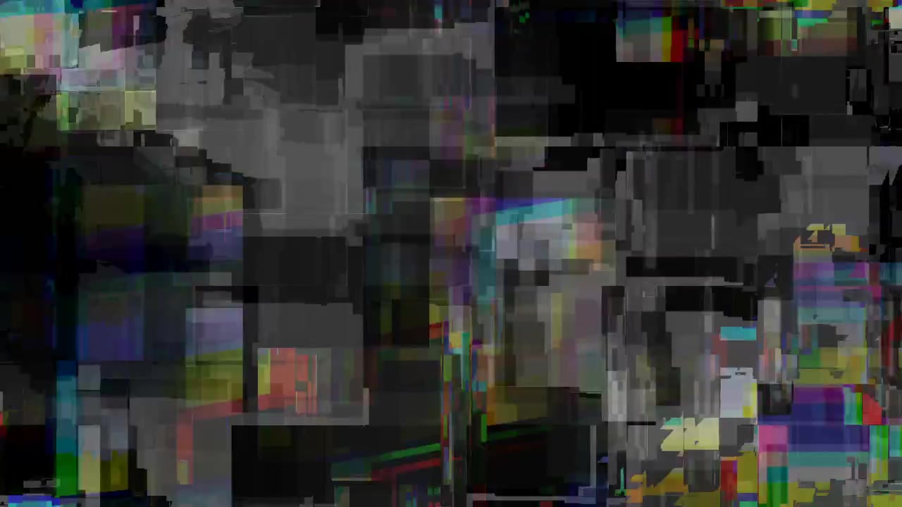 Distorted television screen
