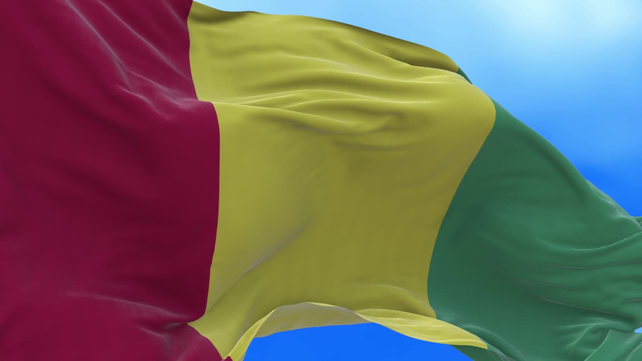 Loop continuo della bandiera guineana