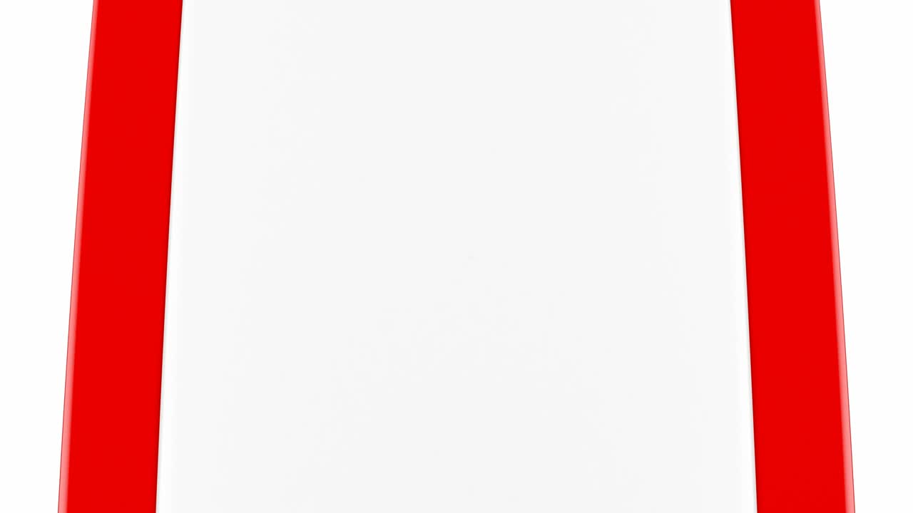 panel de publicidad curvo rojo