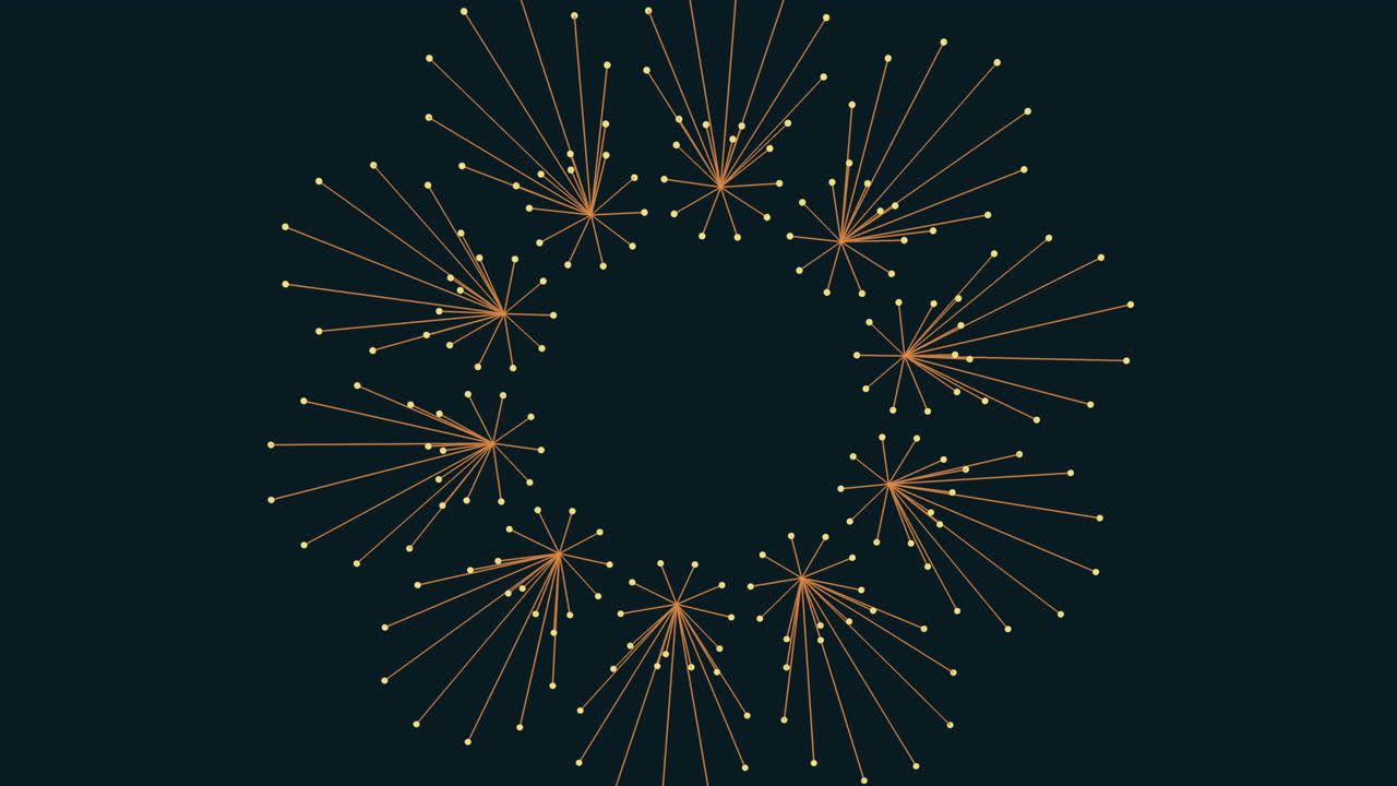 Abstract circular pattern with lines and dots - decorative or design element