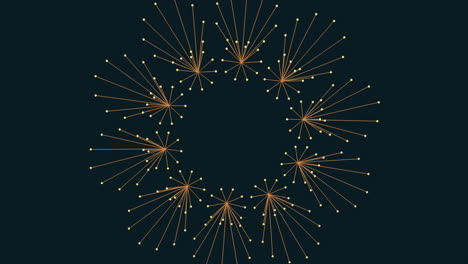Abstract circular pattern with lines and dots - decorative or design element
