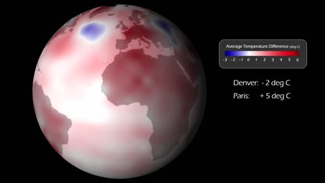 una visualización global animada muestra agosto de 2009 como uno de los más cálidos registrados