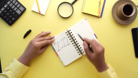 personas que planean objetivos para 2022