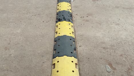 speed bump on asphalt road