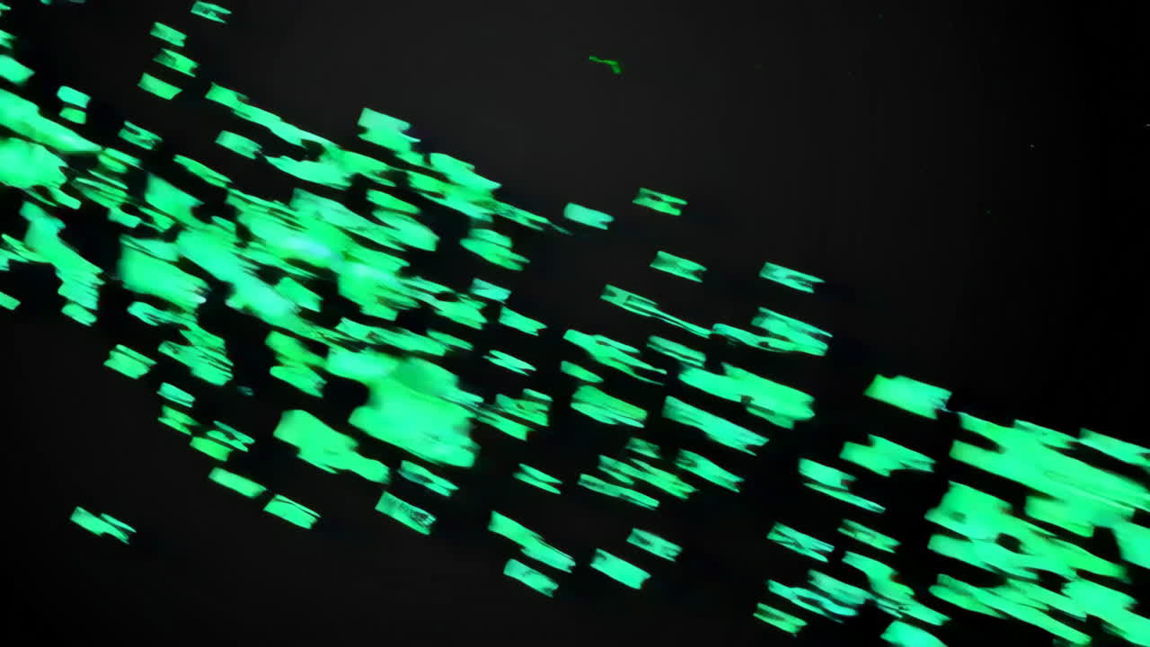 Abstrakt leuchtende grüne Pixel