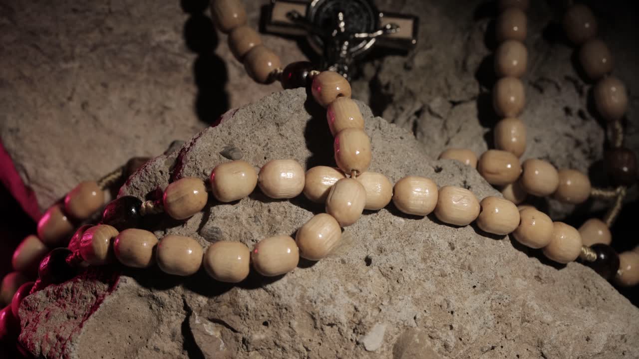 Rosary on Stones, Product Shot, 4K