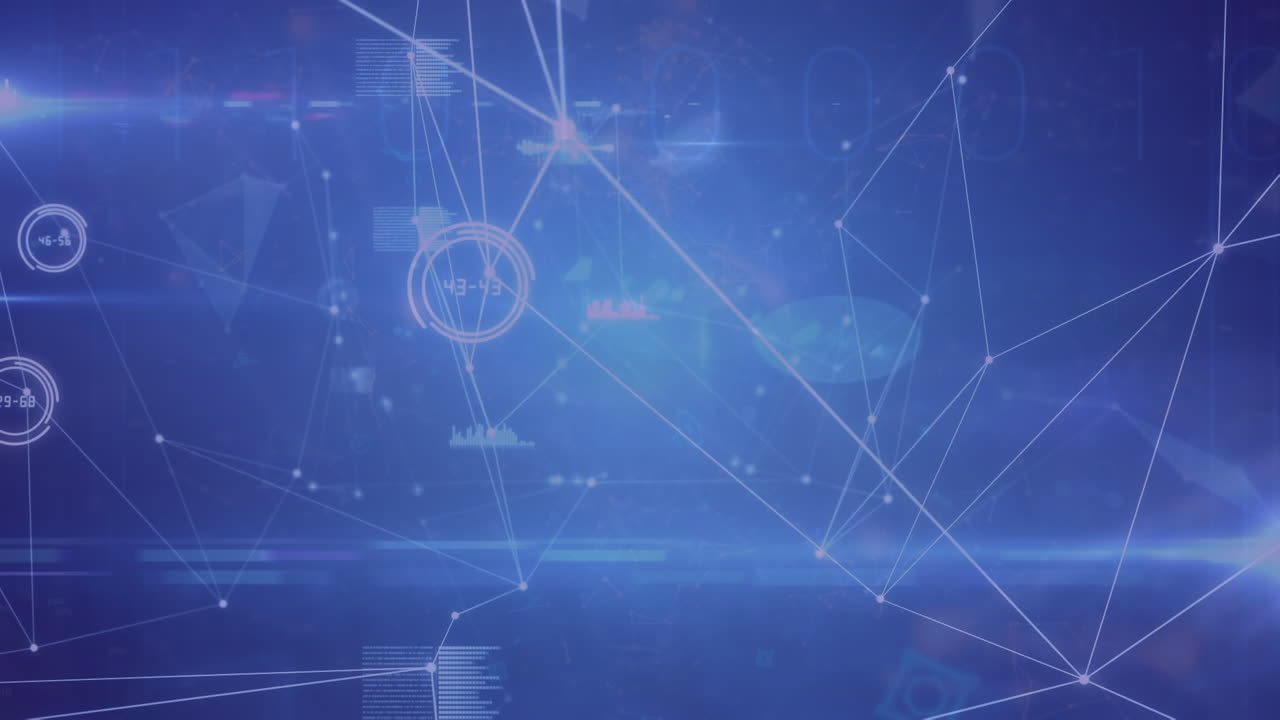Animation of network of connections over light trails