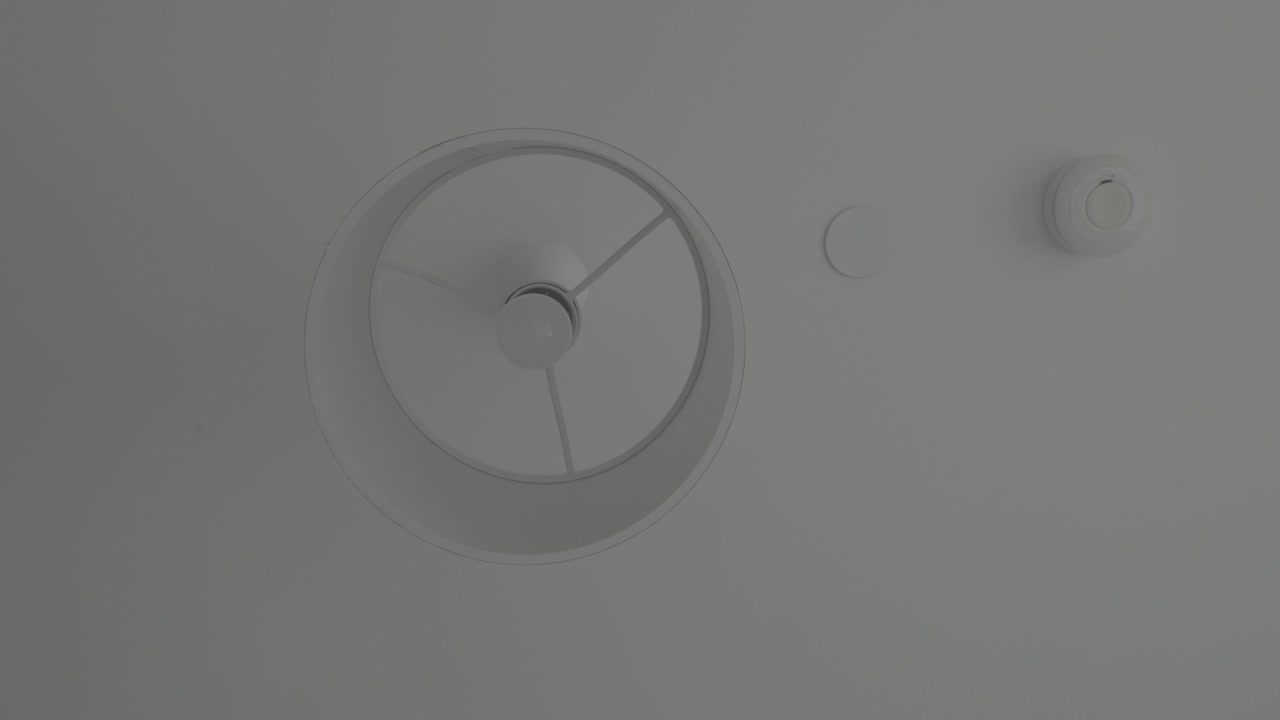 천장 조명 및 연기 탐지기