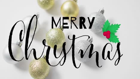 Animation-of-merry-christmas-text-over-christmas-decoration