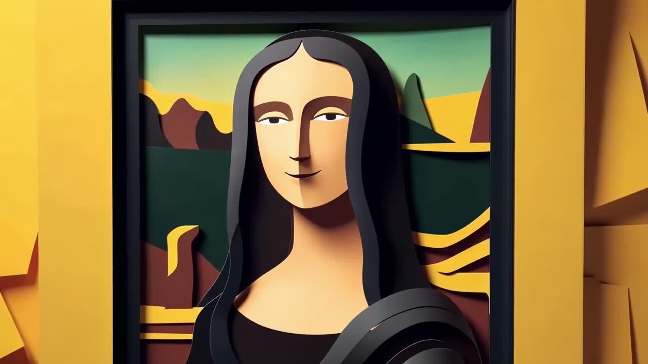 レオナルド・ダ・ヴィンチの3Dモナ・リザのビデオ、名画のアニメーションによる再解釈