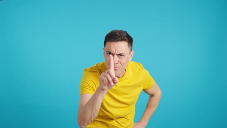 Man expressing negative emotions
