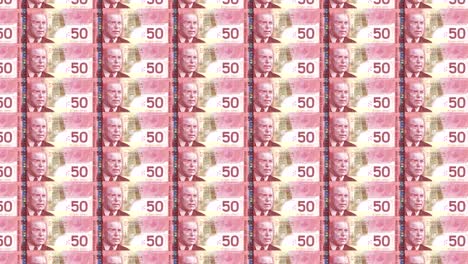 50 canadian dollars currency note loop printing press