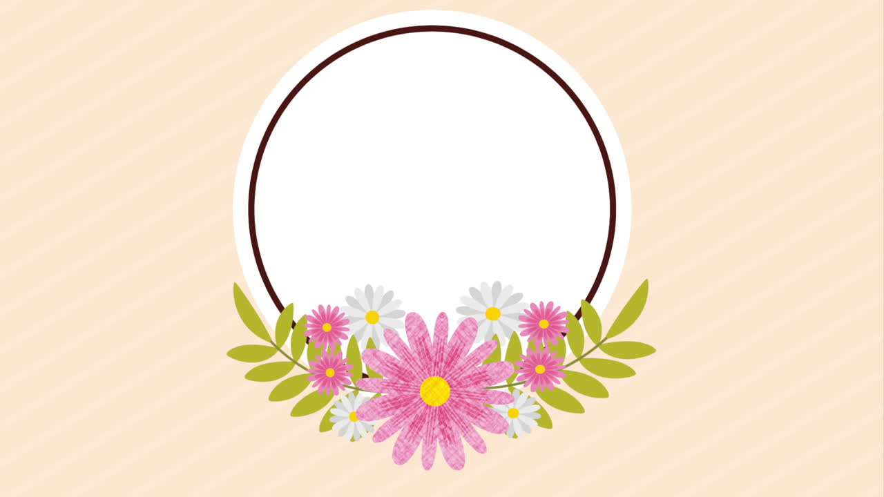 diseño de decoración floral, animación de video hd1080