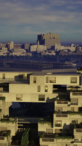 modern architecture showcases unique design against urban skyline backdrop