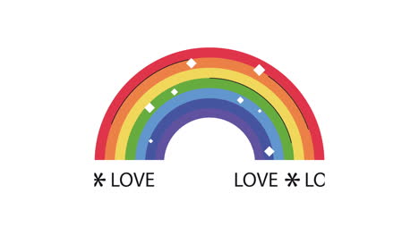 rainbow love graphic design