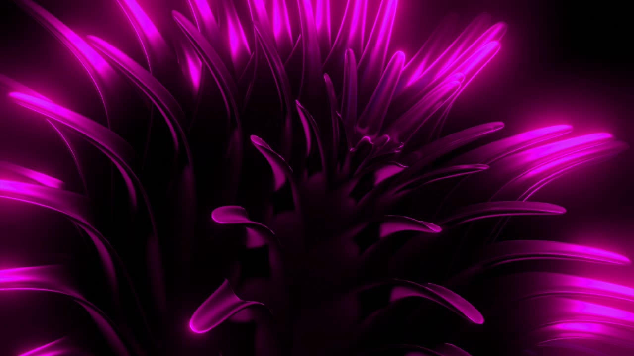 Glødende lyserødt abstrakt 3D-design